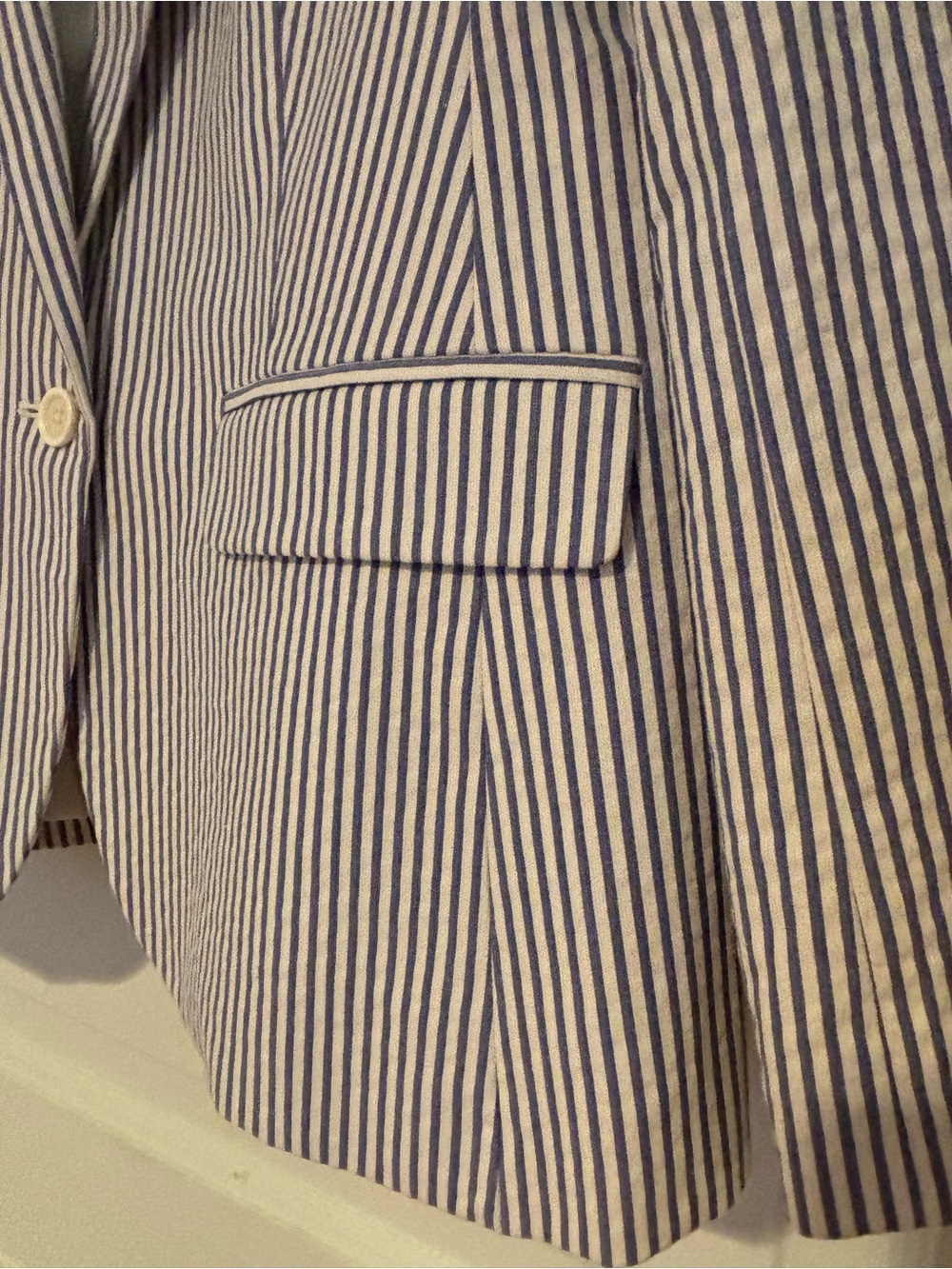 Banana Republic Navy & White Striped Women's Blazer - Picture 6 of 9